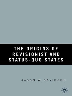 cover image of The Origins of Revisionist and Status-Quo States